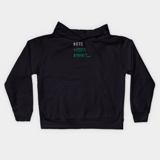 BTC price Kids Hoodie